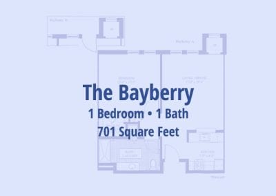 The Bayberry, 701 sq ft