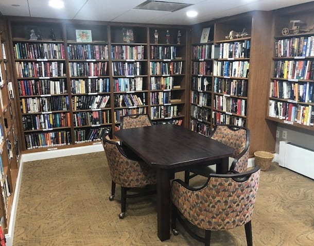 The library at The Knolls in Westchester