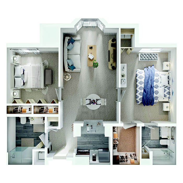 Hawthorne 3D floor plan